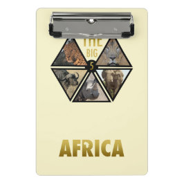 Die große Fünf-Afrika-Mini-Zwischenablage Mini Klemmbrett