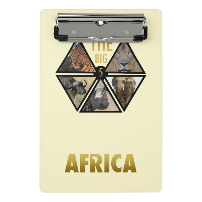 Die große Fünf-Afrika-Mini-Zwischenablage Mini Klemmbrett (Vorderseite)