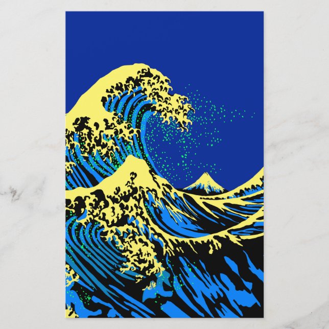 Die große Hokusai-Welle im Pop Art Deco Briefpapier (Vorderseite)