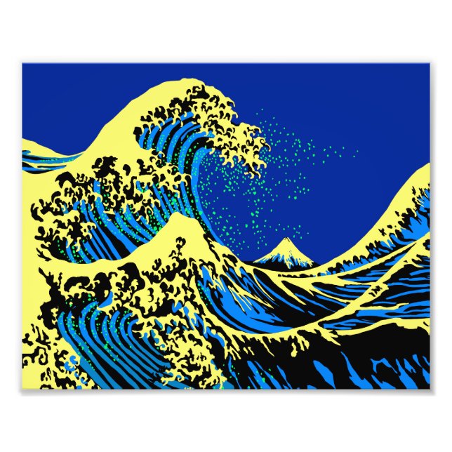 Die große Hokusai-Welle im Pop Art Deco Fotodruck (Vorne)