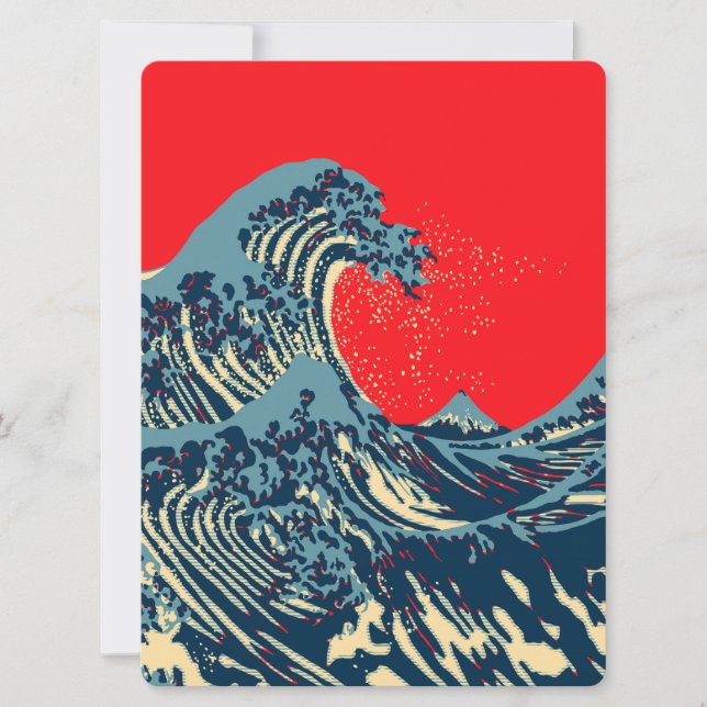 Die große Hokusai-Welle im Stil der Hope Art (Vorderseite)