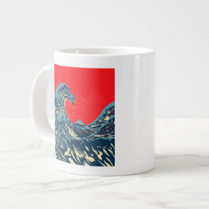 Die große Hokusai-Welle im Stil der Hope Art Jumbo-Tasse