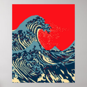 Die große Hokusai-Welle im Stil der Hope Art Poster