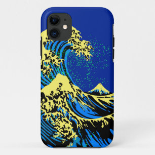 Die große Hokusai-Welle im Stil des blauen gelben  Case-Mate iPhone Hülle