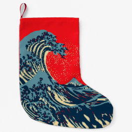 Die große Hokusai Welle in der Hoffnungs-Kunst-Art Kleiner Weihnachtsstrumpf