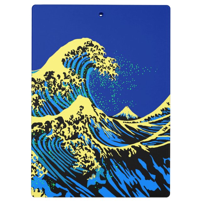 Die große Hokusai-Welle in Pop Art Style Accent Klemmbrett (Rückseite)