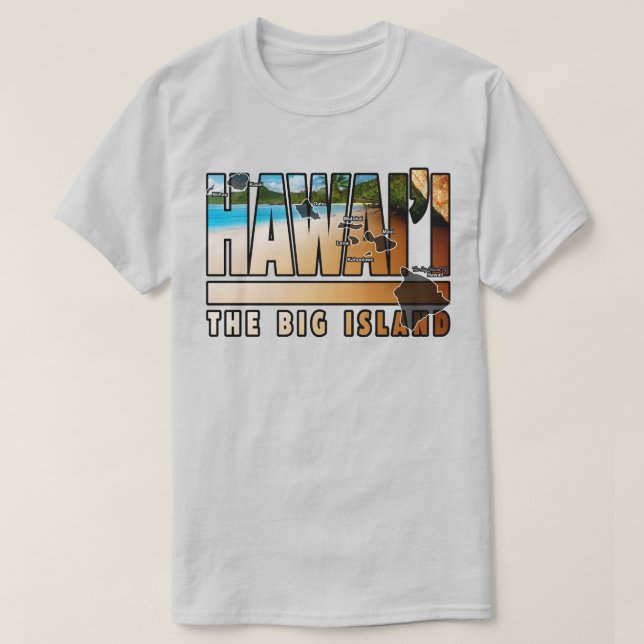 Die große Insel Hawaii T-Shirt (Design vorne)