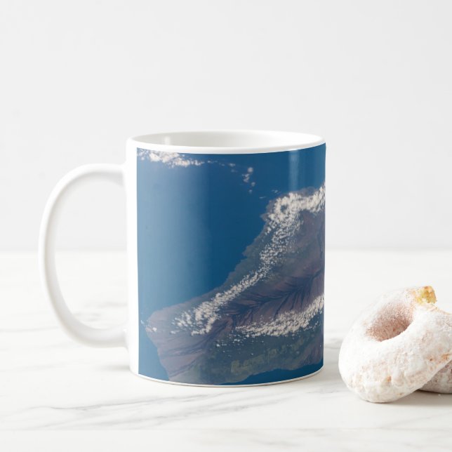 Die große Insel Hawaii und ihre Berge Kaffeetasse (Mit Donut)