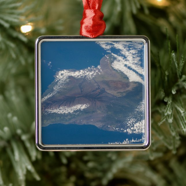 Die große Insel Hawaii und ihre Berge Ornament Aus Metall (Baum)
