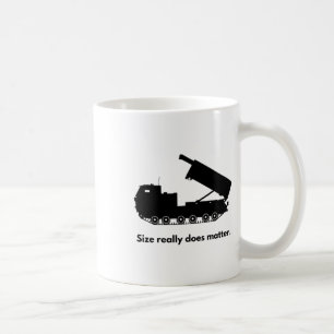 Die Größe ist wirklich mlrs Aufkleber Kaffeetasse