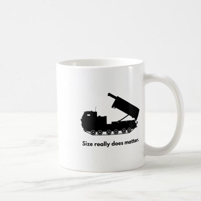 Die Größe ist wirklich mlrs Aufkleber Kaffeetasse (Rechts)
