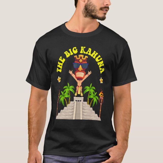 Die große Kahuna Men Hawaiian Tiki T-Shirt (Vorderseite)