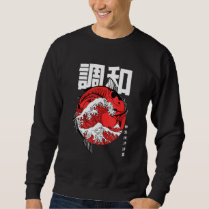 Die große Koi vor Kanagawa Fisch Große Welle Sweatshirt