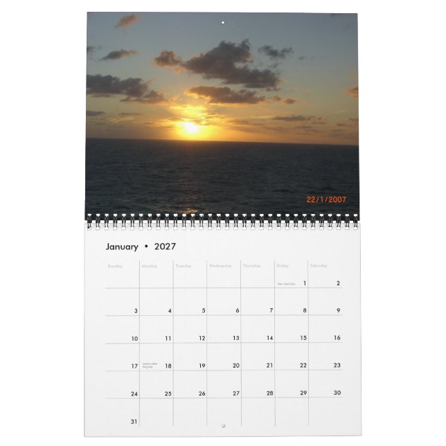 DIE GROSSE KURSE VERANSTALTUNG 2007! KALENDER (Jan 2027)