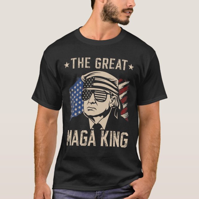 Die große Maga König lustige Trump Ultra Maga und  T-Shirt (Vorderseite)