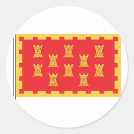 Die große mancunianische Flagge Runder Aufkleber