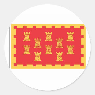 Die große mancunianische Flagge Runder Aufkleber
