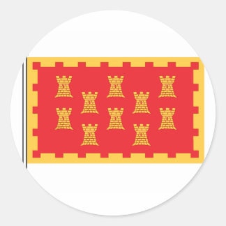 Die große mancunianische Flagge Runder Aufkleber