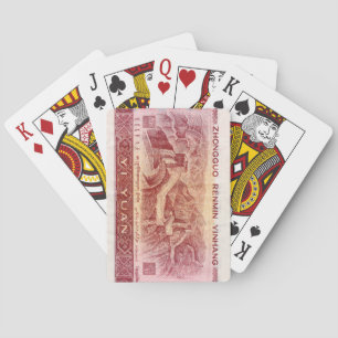 Die große Mauer auf der Rückseite des chinesischen Spielkarten