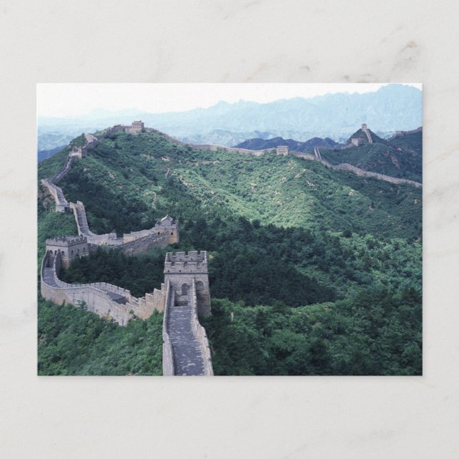 Die große Mauer der China in der Nähe von Peking Postkarte (Vorderseite)