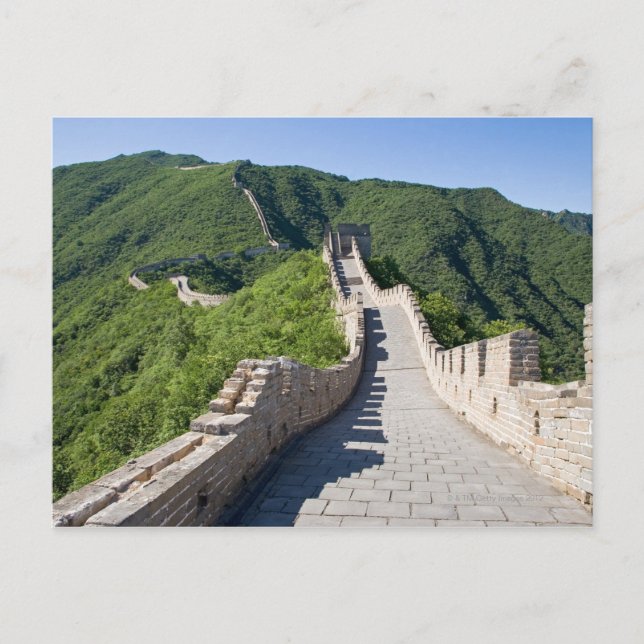 Die große Mauer der China in Peking, China Postkarte (Vorderseite)