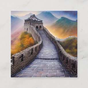 Die Große Mauer der China ist eine der ikonischste Quadratische Visitenkarte