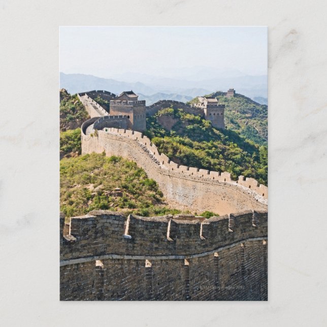 Die große Mauer der China Postkarte (Vorderseite)