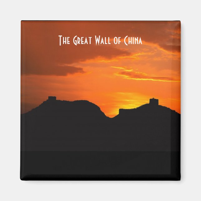 Die große Mauer der China (Sonnenuntergang) Magnet (Vorne)