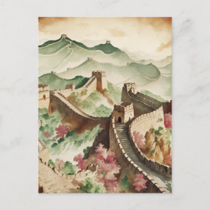 Die große Mauer der China Vintag Postkarte