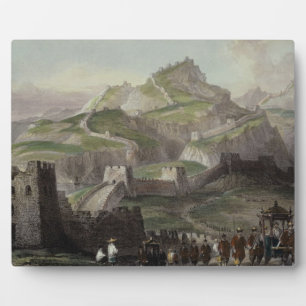 Die große Mauer der China, von der "China in einer Fotoplatte