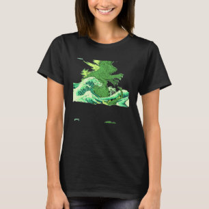 Die große Monsterwelle vor Kanagawa TeamGodzilla W T-Shirt