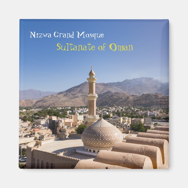 Die Große Moschee und Minarett in Nizwa - Oman Magnet (Vorne)