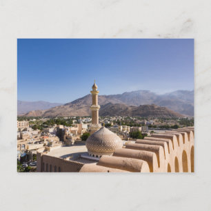 Die Große Moschee und Minarett in Nizwa - Oman Postkarte