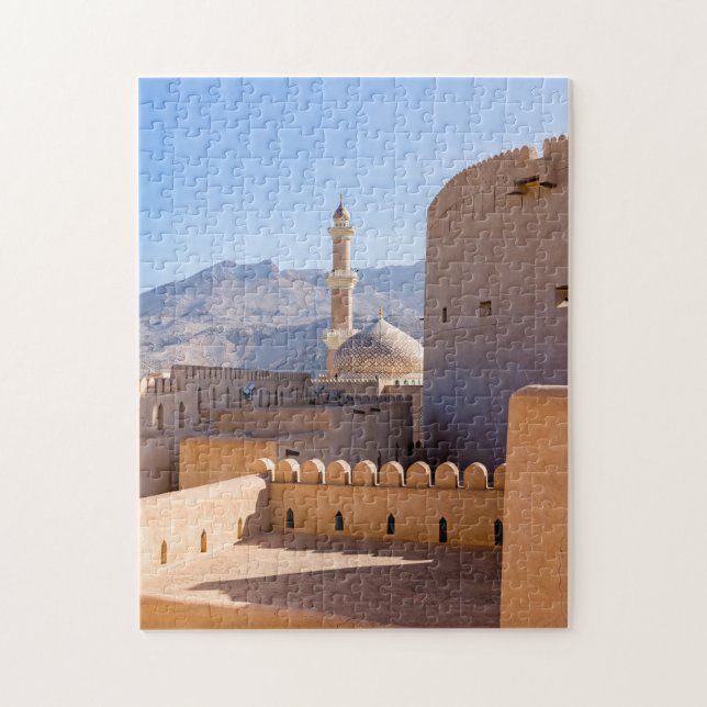 Die Große Moschee und Minarett in Nizwa - Oman Puzzle (Vertikal)