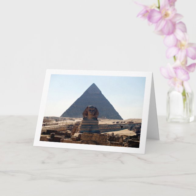 Die große Pyramide von Gizeh und Sphinx, Kairo Karte (Orchidee)