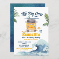 Die große Retro-Surfbrett zum ersten Geburtstag Ei