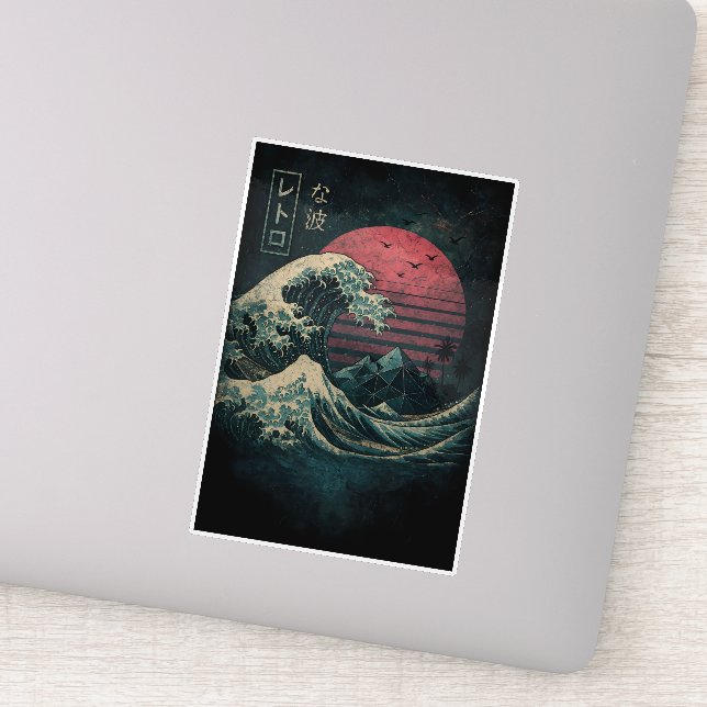 Die große Retrowelle Classic Aufkleber (Detail)