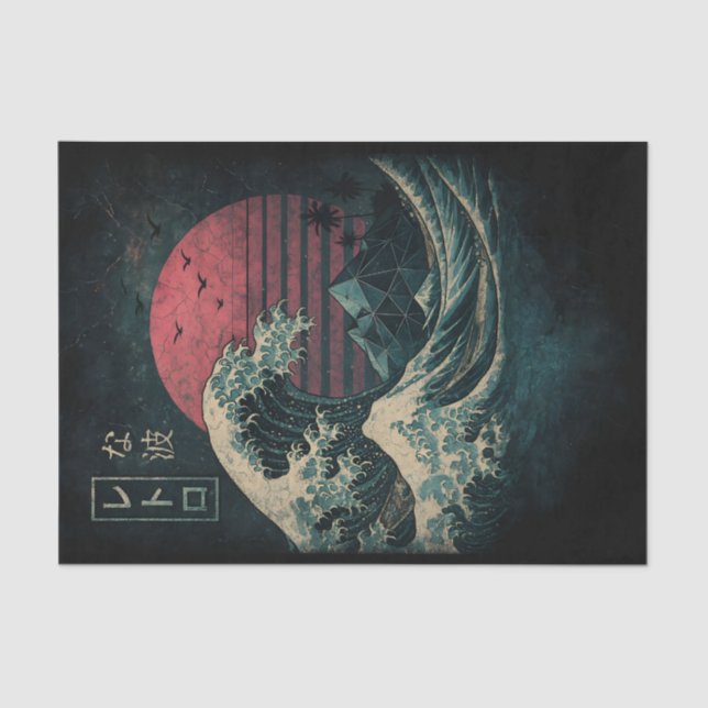 Die große Retrowelle Classic Seidenpapier (Vorderseite)