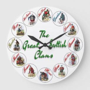 Die große schottische Clan-Uhr-Art drei Wanduhr
