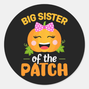 Die große Schwester des Patchpumpen Halloween Fami Runder Aufkleber