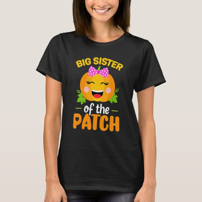 Die große Schwester des Patchpumpen Halloween Fami T-Shirt (Vorderseite)
