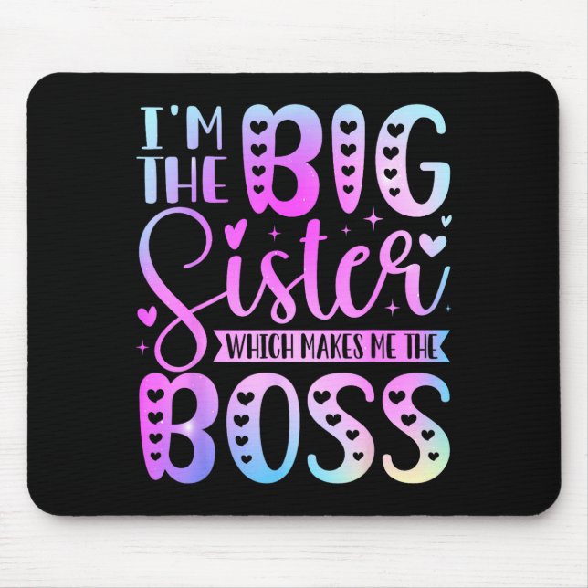 Die große Schwester, die den Chef zum lustigen Ges Mousepad (Vorne)