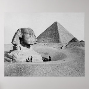 Die große Sphinx, 1877. Vintages Foto Poster