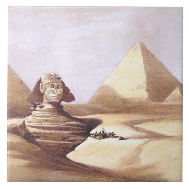 Die Große Sphinx, Pyramiden von Giza Fliese (Vorderseite)