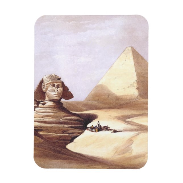 Die große Sphinx, Pyramiden von Gizeh Magnet (Vertikal)