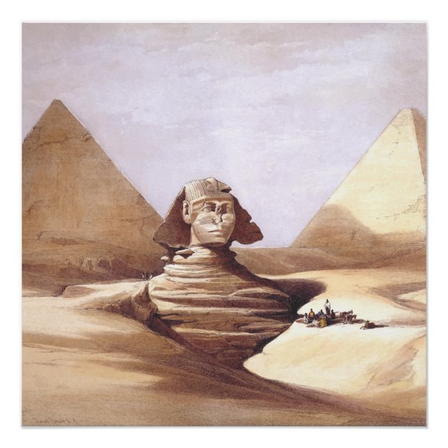 Die große Sphinx, Pyramiden von Gizeh Poster (Vorderseite)