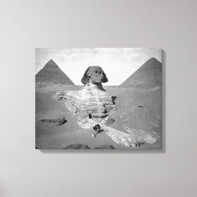 Die große Sphinx u. die Pyramiden, 1878 Leinwanddruck (Vorderseite)