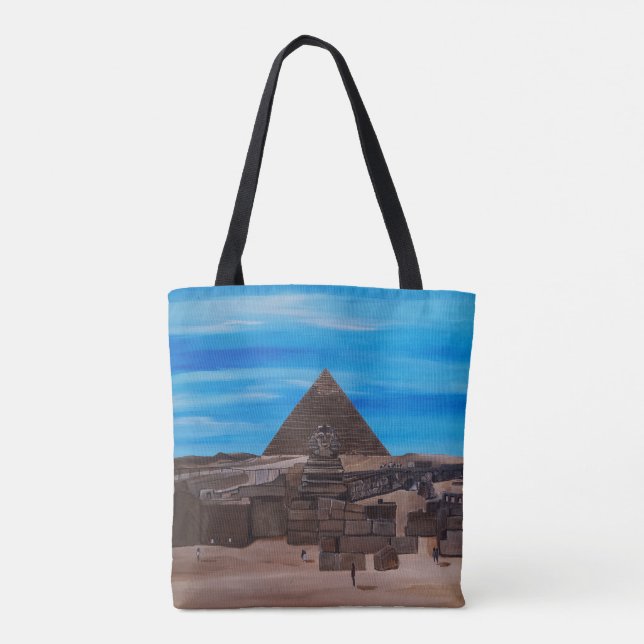 Die Große Sphinx und die Pyramide von Khafre (Rückseite)