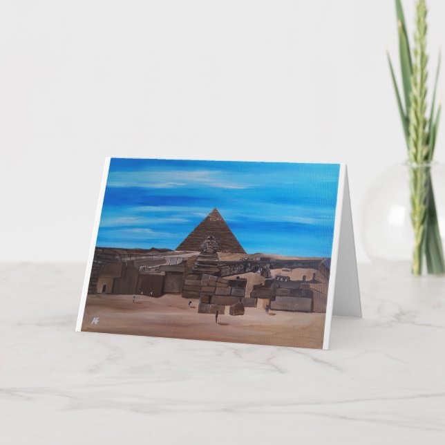 Die Große Sphinx und die Pyramide von Khafre Karte (Vorderseite)