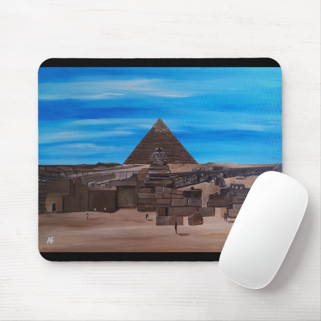 Die Große Sphinx und die Pyramide von Khafre Mousepad (Mit Mouse)